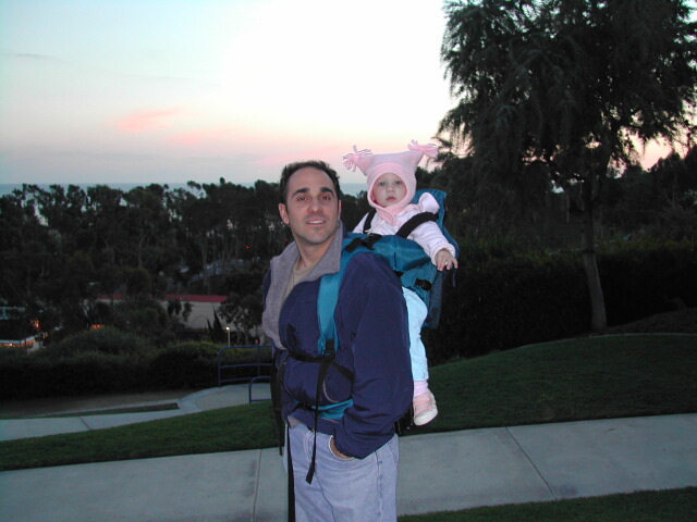 Mike usually wears the pink hat but he let Shae wear it 